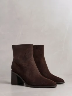 Linzi Brown Orlando Block Heeled Ankle Boots Best