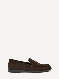 Linzi Precise Classic Loafers With Front Tab Brown Clearance
