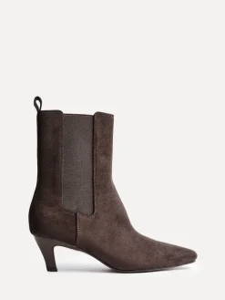 Linzi Ritual Kitten Heeled Chelsea Boots Brown