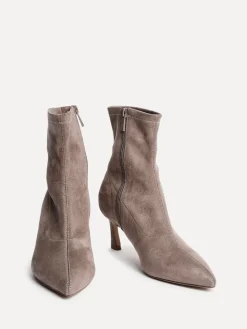 Linzi Upgrade Kitten Heel Ankle Boots Brown