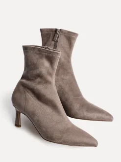 Linzi Upgrade Kitten Heel Ankle Boots Brown