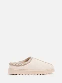 Linzi Tana Faux Suede Slip-On Slippers Cream Online