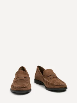 Linzi Precise Classic Loafers With Front Tab Dark Brown Discount