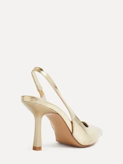 Linzi Dash Slingback Court Heels Gold