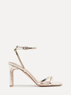 Linzi Gesture Strappy Block Heel Sandals Gold Sale