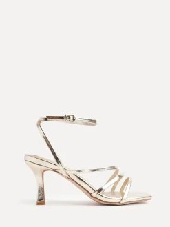 Linzi Reflect Wide Fit Strappy Heeled Sandals Gold Online