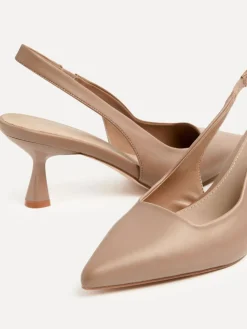 Linzi Mocha Presley Stiletto Pointed Court Heels Hot