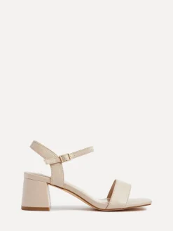 Linzi Darcie Low Chunky Block Heeled Sandals Natural Online