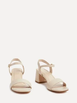Linzi Darcie Low Chunky Block Heeled Sandals Natural Online