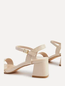 Linzi Darcie Low Chunky Block Heeled Sandals Natural Online