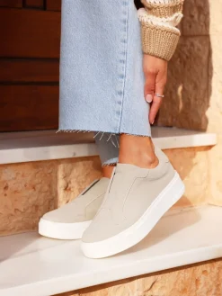 Linzi Henley Flatform Slip-On Trainers Natural Online