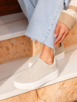 Linzi Henley Flatform Slip-On Trainers Natural Online