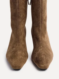 Linzi High Leg Uptown Slim Block Heel High Leg Boots Natural Outlet