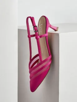 Linzi Milan Mesh Court Heels Pink Best
