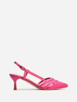 Linzi Milan Mesh Court Heels Pink Best