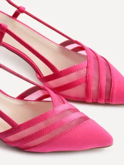 Linzi Milan Mesh Court Heels Pink Best