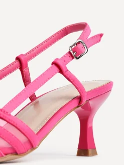 Linzi Milan Mesh Court Heels Pink Best