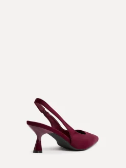 Linzi Izzie Wide Fit Slingback Court Heels Red Hot