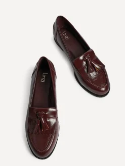 Linzi Rosemary Classic Slip-On Loafers With Tassel Detail Red Best