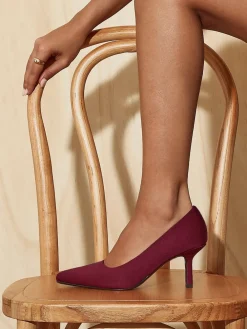 Linzi Wide Fit Aim Closed Court Stiletto Heels Red Best