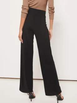 Lipsy Black High Waist Wide Leg Trousers New