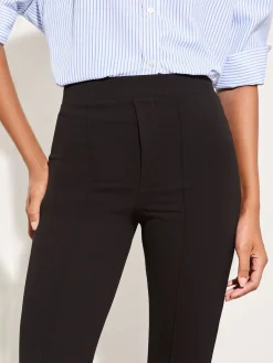 Lipsy High Waisted Contour Bootleg Flared Trousers Black Clearance
