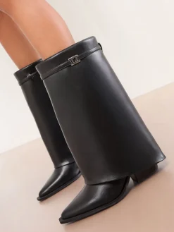 Lipsy Black Knee High Boots