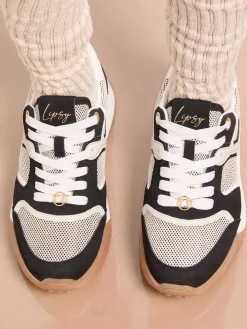 Lipsy Lace Up Chunky Runner Sports Trainers Black Discount