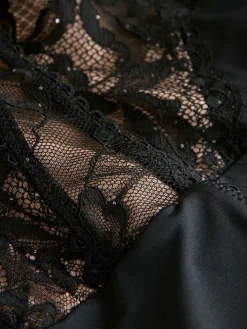 Lipsy Black Low Plunge Sequin Bodysuit Discount