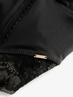 Lipsy Black Low Plunge Sequin Bodysuit Discount