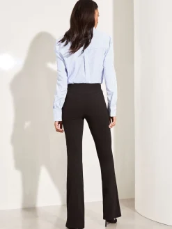 Lipsy Petite High Waisted Contour Bootleg Flared Trousers Black Online