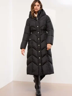 Lipsy Petite Longline Double Layer Padded Coat Black Best