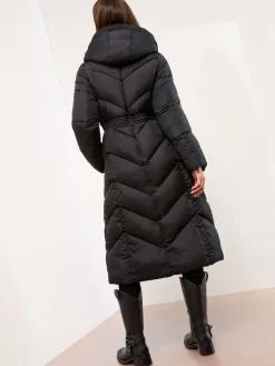 Lipsy Petite Longline Double Layer Padded Coat Black Best