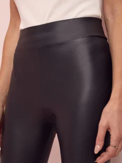 Lipsy Black Tall High Waist Leather Look Leggings Discount