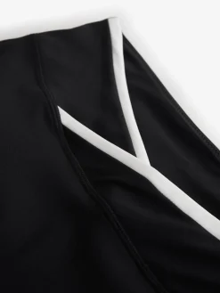 Lipsy Black Tipped Cross-Over Waist Leggings Sale