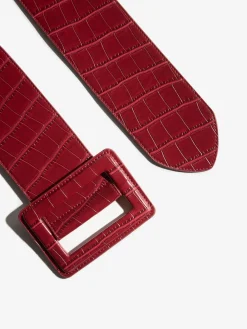 Lipsy Wide Buckle Belt Burgundy Red Best