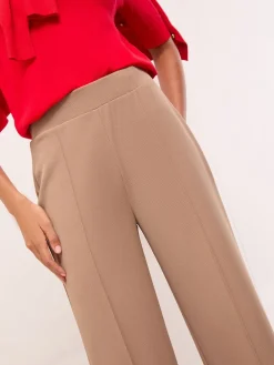 Lipsy Camel High Waist Wide Leg Trousers Discount