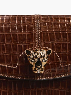 Lipsy Medium Chain Shoulder Bag Chocolate Brown New