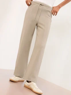 Lipsy Wide Leg Sweat Joggers Cream Outlet
