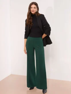 Lipsy Green High Waist Wide Leg Trousers Best