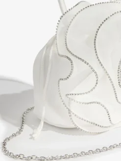 Lipsy Ivory Bridal Embellished Rose Top Handle Bag Outlet
