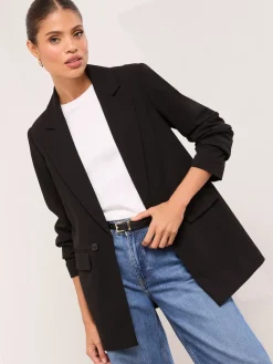 Lipsy Relaxed Blazer Jet Black New