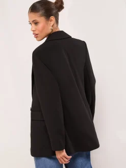 Lipsy Relaxed Blazer Jet Black New