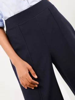 Lipsy Navy Blue High Waist Wide Leg Trousers
