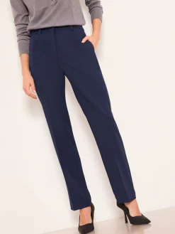 Lipsy Petite Tailored Tapered Trousers Navy Blue Hot