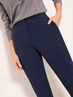 Lipsy Petite Tailored Tapered Trousers Navy Blue Hot