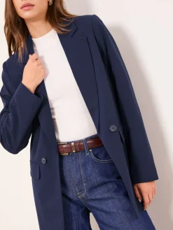 Lipsy Relaxed Blazer Navy Blue New