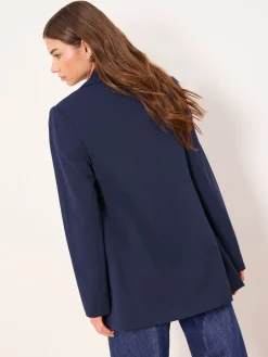 Lipsy Relaxed Blazer Navy Blue New