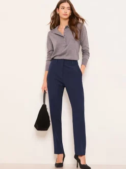 Lipsy Tailored Tapered Trousers Navy Blue Best