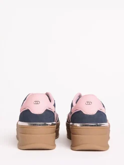 Lipsy Faux Suede Chunky Platform Sports Trainer Navy Discount